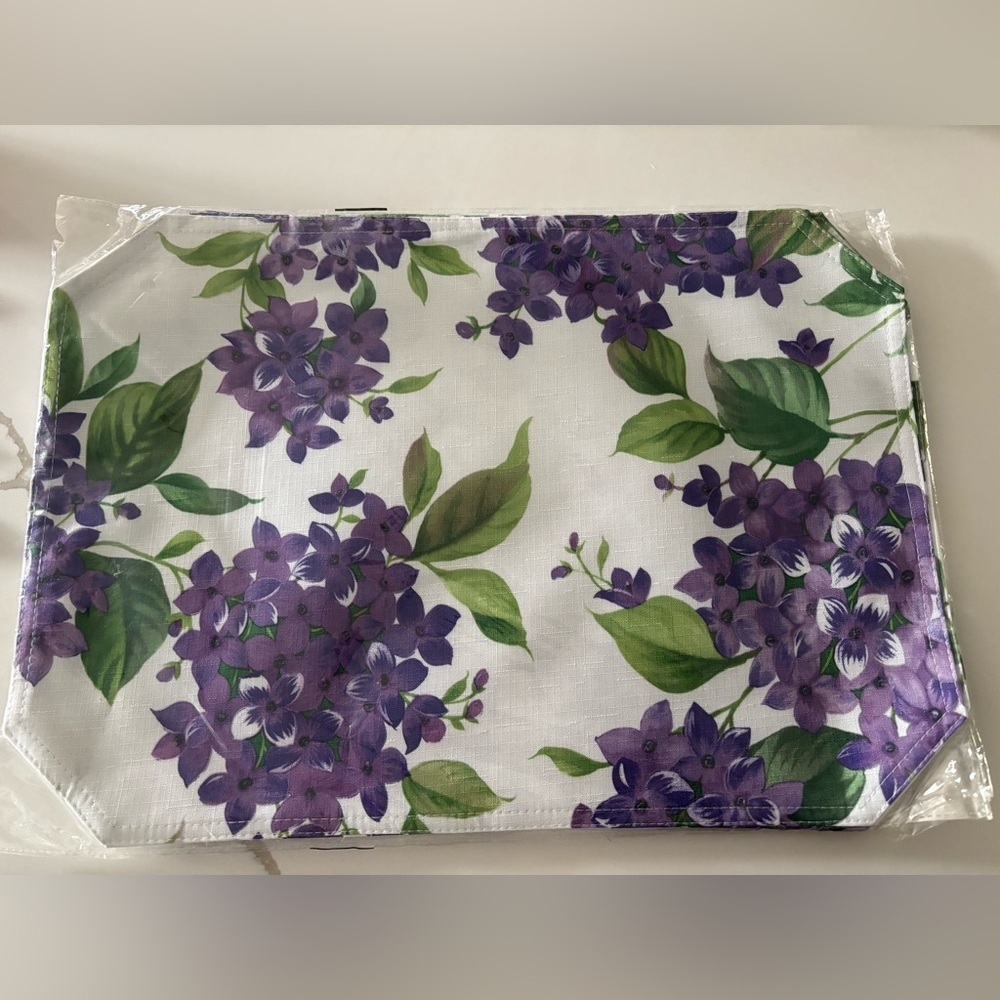 New Purple Floral Placemats Set of 4